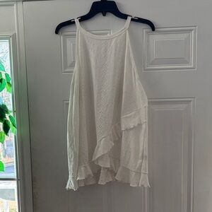 SHEIN Curve White Eyelet Dress